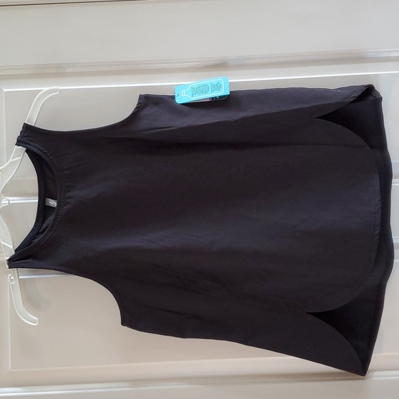 Womens MTA Sport Solid Black Active Wear Tank Top Size Small Med  NWT - Picture 1 of 3